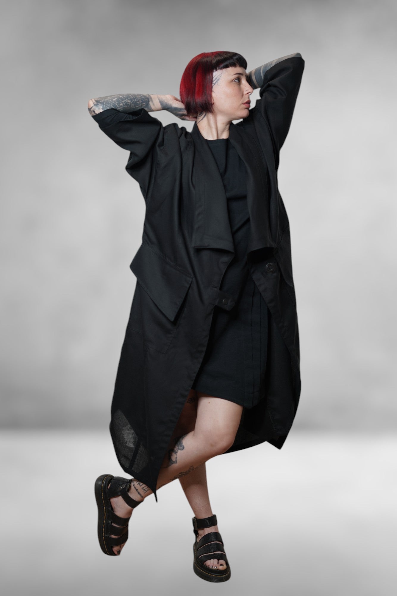RETRO-FUTURE Kimono gabardina unisex de lino