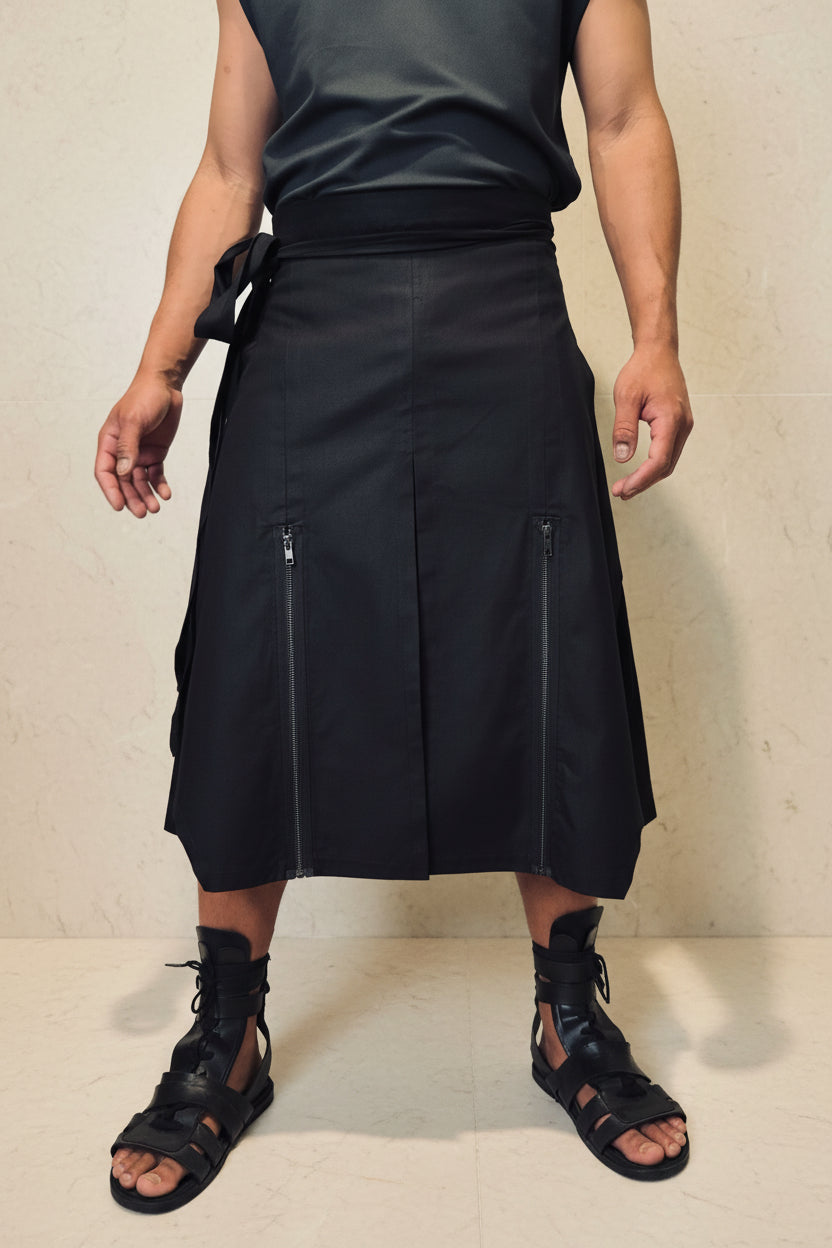 WRAP SKIRT - TAI 体 // LINEN ZIP