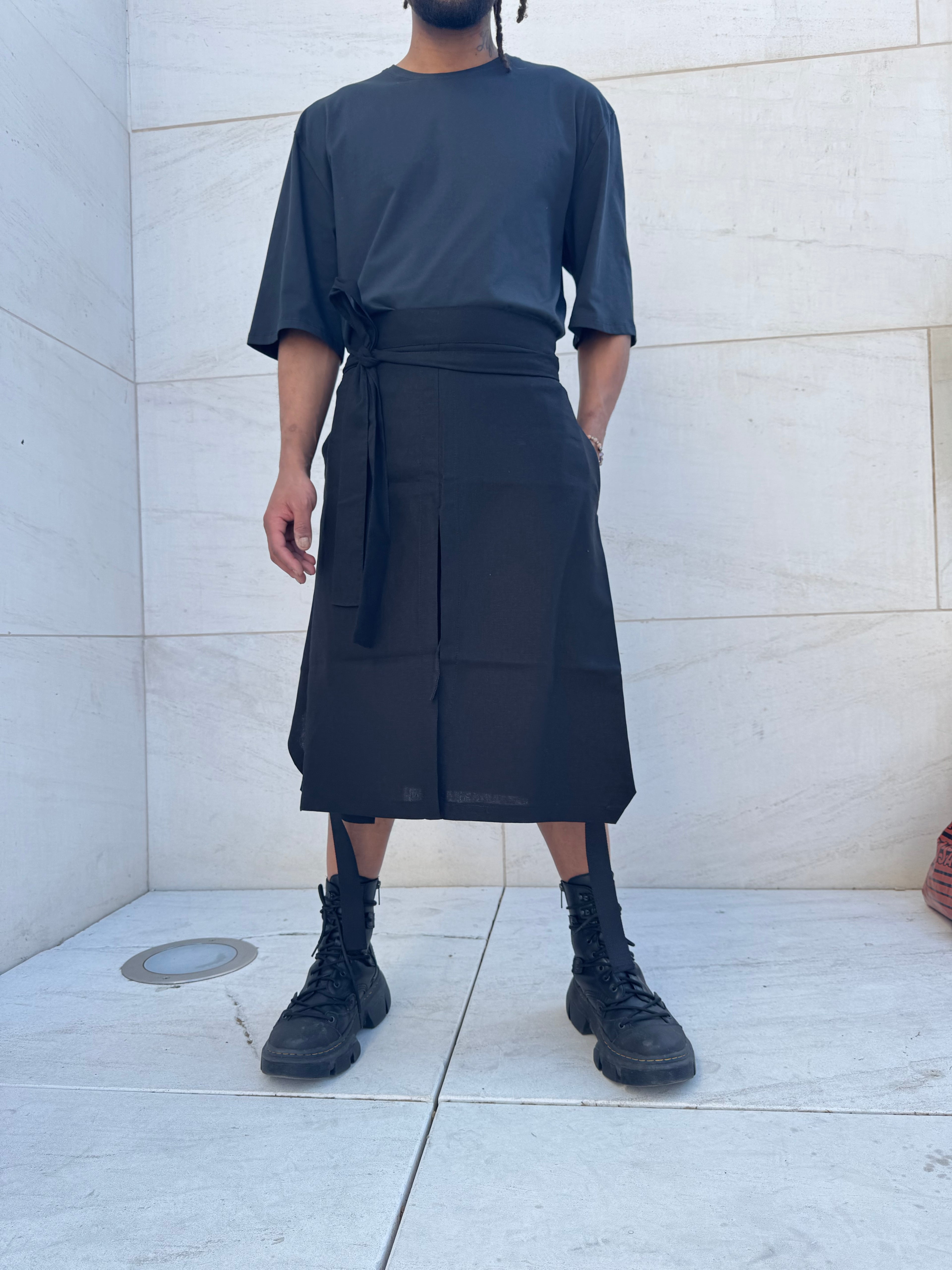 TENET LINEN                                                                                                        Unisex wrap skirt - ONLY 1 LEFT!