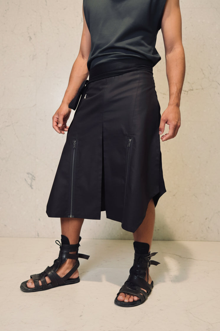 WRAP SKIRT - TAI 体 // LINEN ZIP
