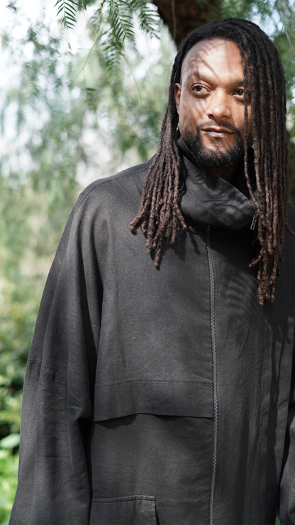 WAVES                                                                                                     Unisex pleated linen jacket - ONLY A FEW LEFT!