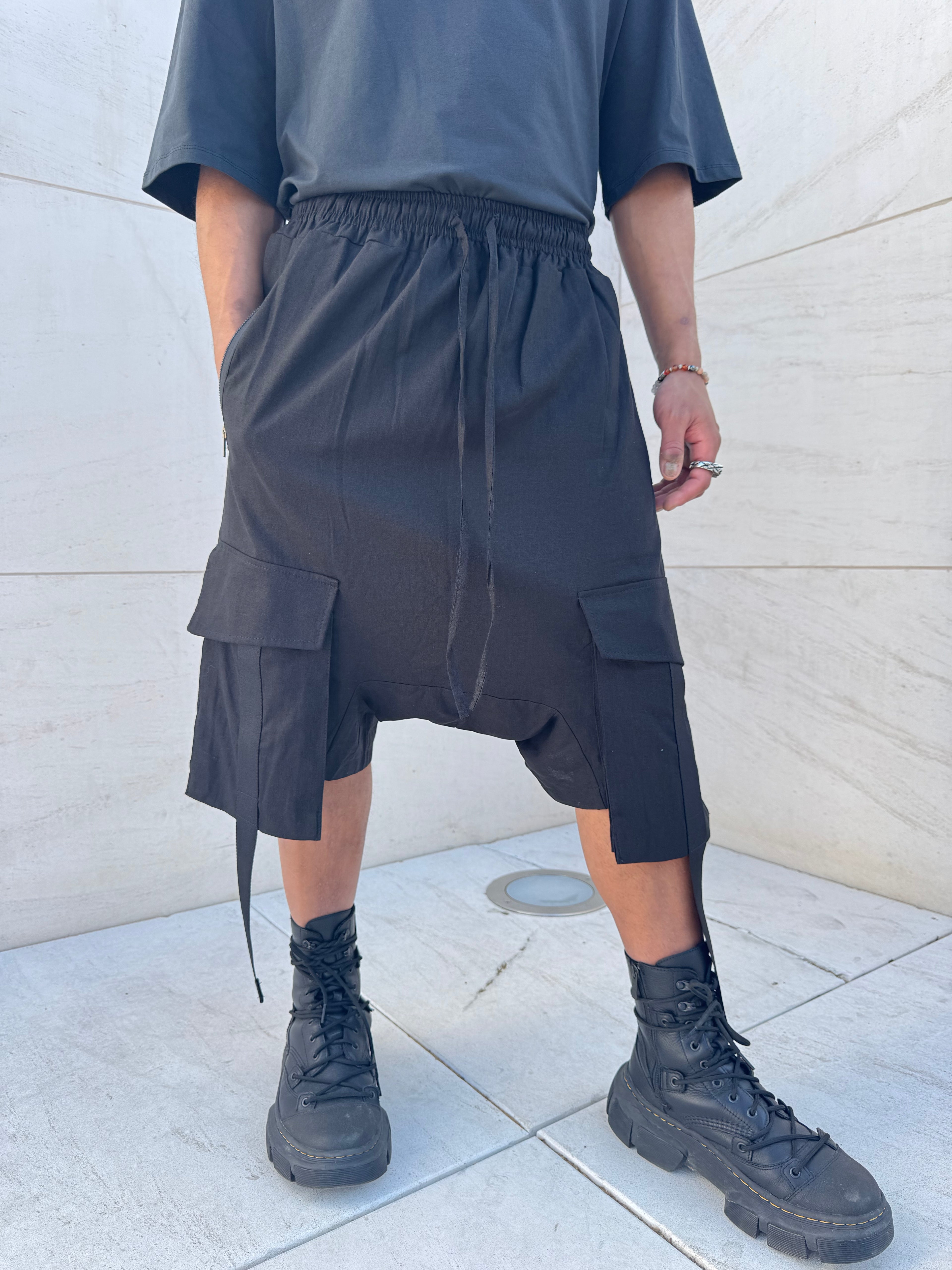 GLITCH                                                                                                                Unisex linen shorts - ONLY 3 LEFT!