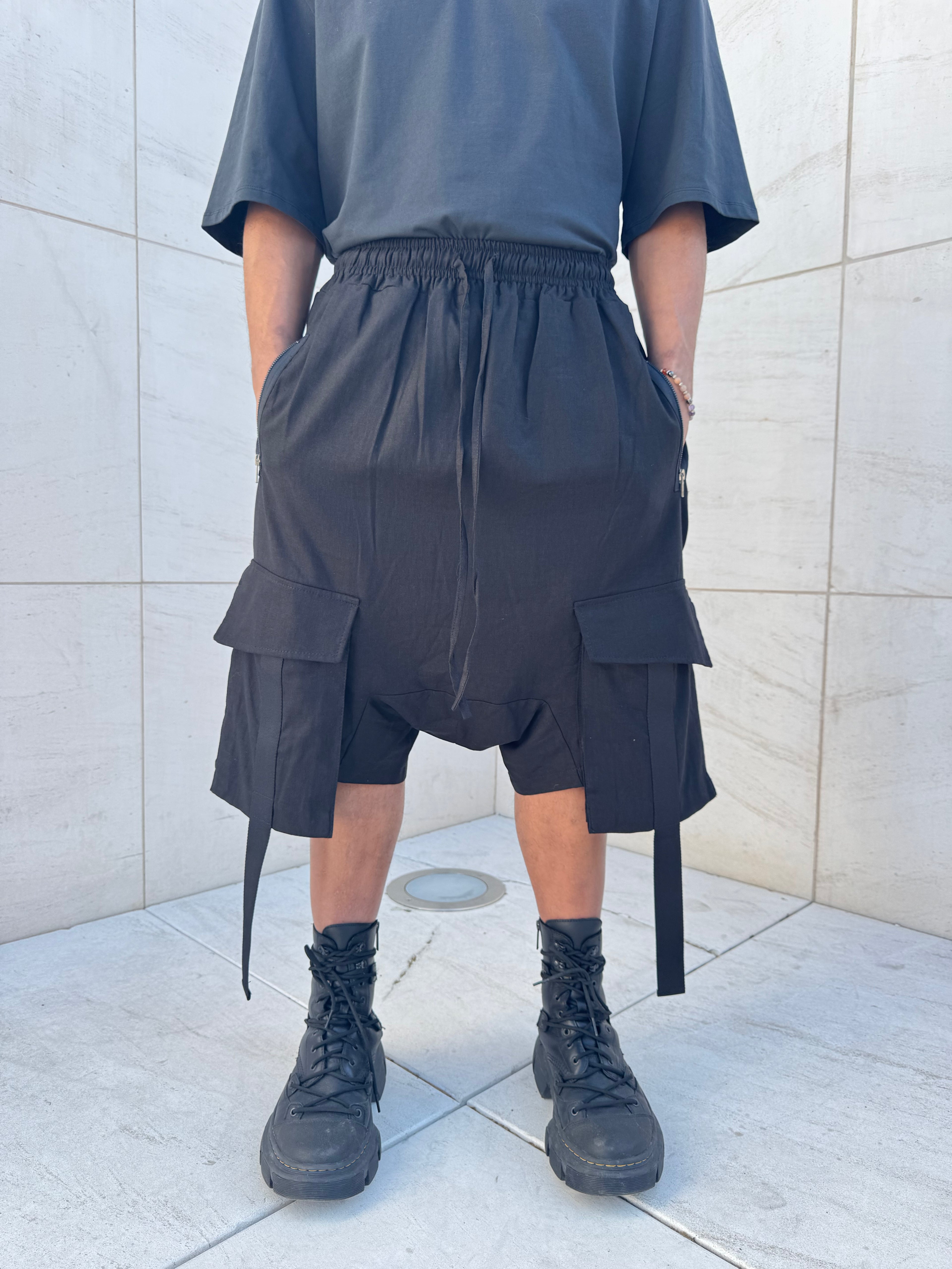GLITCH                                                                                                                Unisex linen shorts - ONLY 3 LEFT!