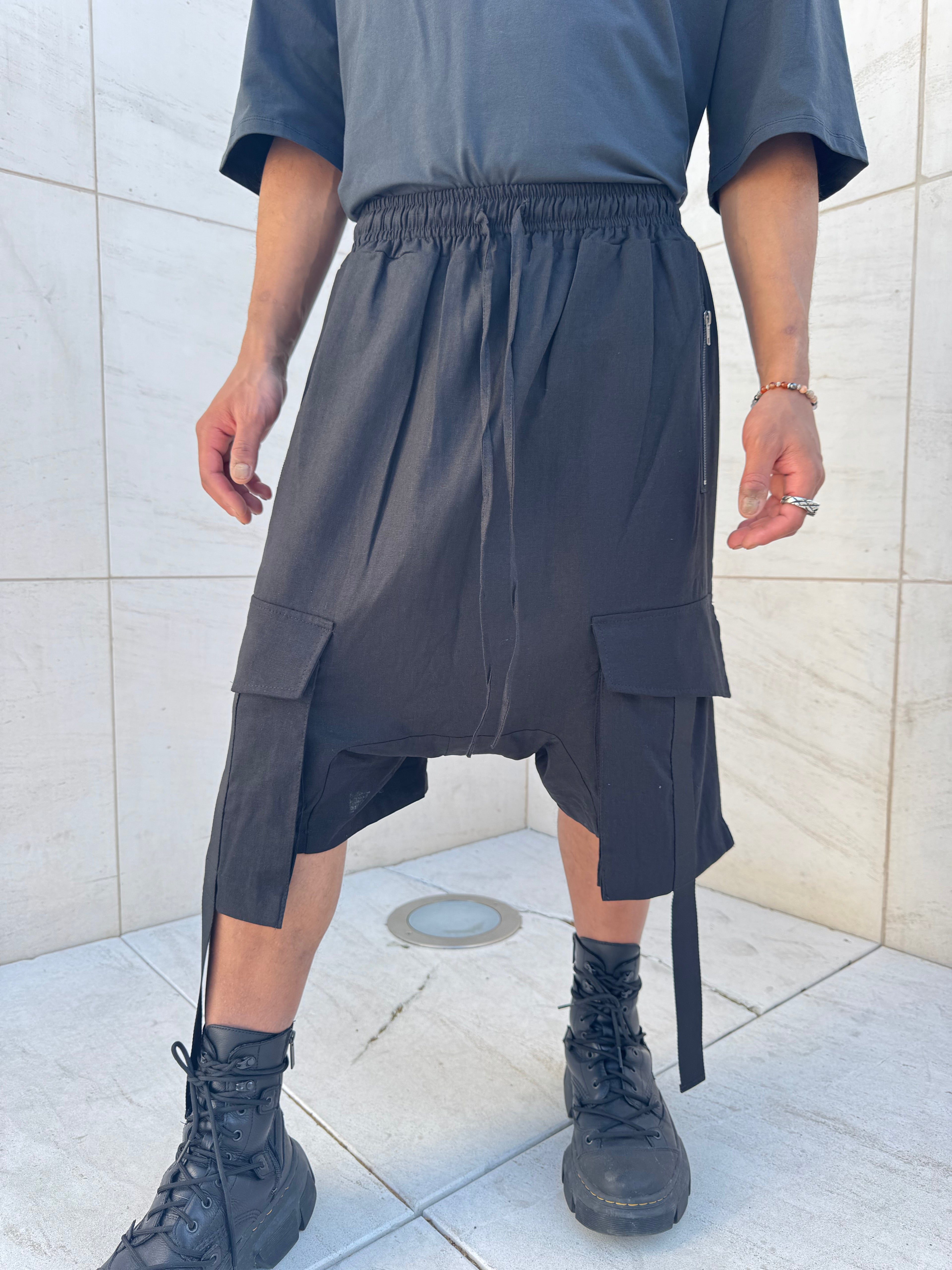 GLITCH                                                                                                                Unisex linen shorts - ONLY 3 LEFT!