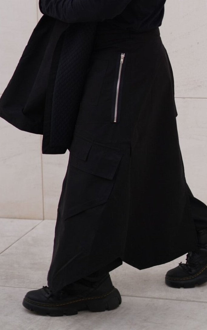 FALDA CRUZADA ASIMETRICA CARGO - RYŪ (流)