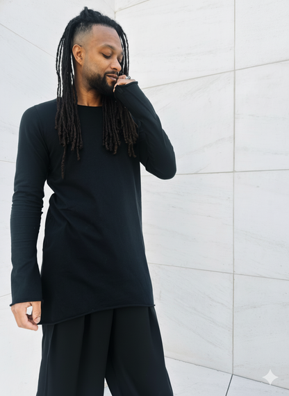 ASYMMETRIC LONG SLEEVE T-SHIRT  